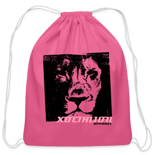 Xo. Lion Face pink Logo Drawstring Bag - pink
